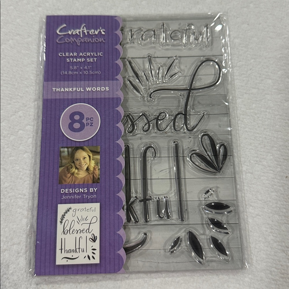 Clear Stamp Collection with Floral and Sentiment Designs - Picture 7 of 12